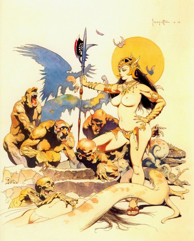 Erotic Fantasy Art - Frank Frazetta's "The Ghoul Queen"